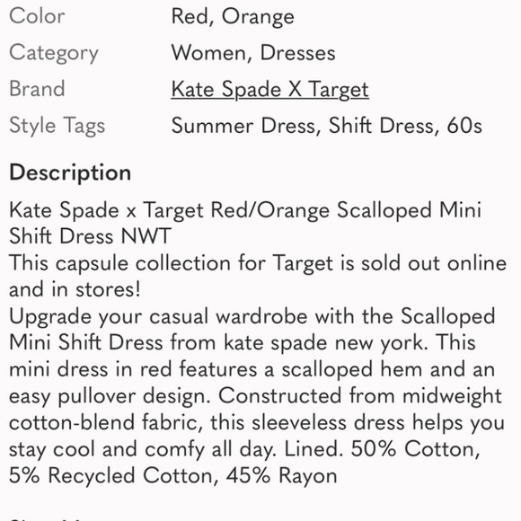 Kate Spade Mini Dress Scalloped Hem - Picture 4 of 4